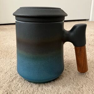 Ceramic loose leaf tea brewing system